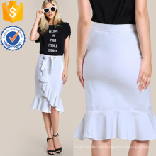 Ruffle Hem Bodycon Skirt Manufacture Wholesale Fashion Women Apparel (TA3095S)